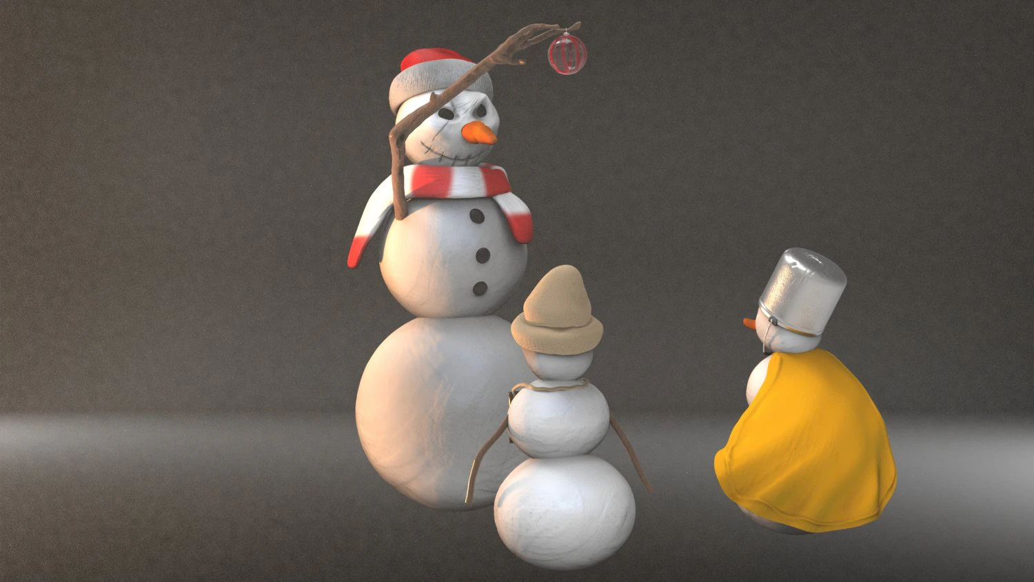 雪人 3D 模型 .c4d .max .obj .3ds .fbx .stl .blend 
