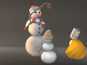 雪人 3D 模型
