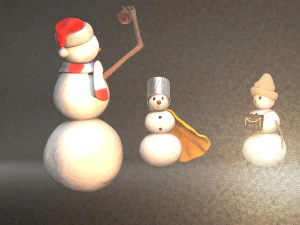 雪人 3D 模型