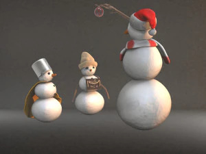 雪人 3D 模型