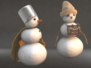 雪人 3D 模型
