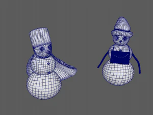 雪人 3D 模型