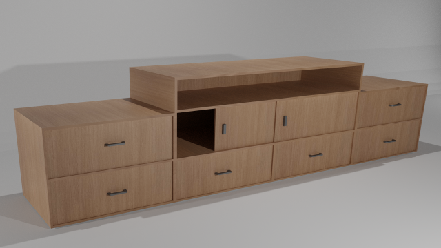 living room rack 3D Model .c4d .max .obj .3ds .fbx .stl .blend 