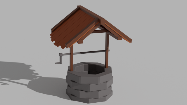 well low poly 3D 모델 .c4d .max .obj .3ds .fbx .stl .blend 