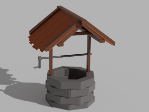 well low poly 3D-Modell