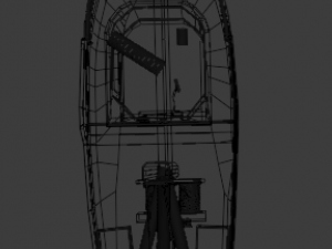 fishing boat low poly 3D 모델