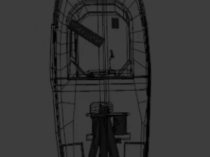 fishing boat low poly 3D Model