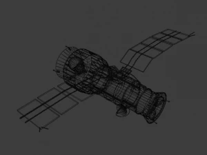 sat&eacute;lite baixo poli Modelo 3D