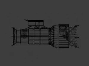 sat&eacute;lite baixo poli Modelo 3D