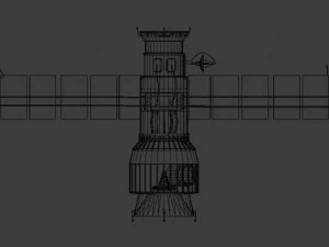 sat&eacute;lite baixo poli Modelo 3D