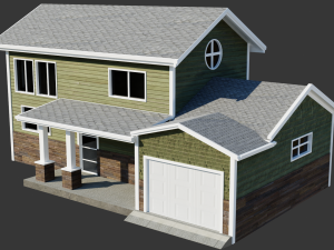 american house 3D 모델
