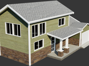 american house Model 3D