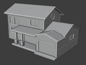 casa americana Modelo 3D