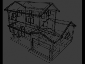 american house Model 3D