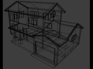 casa americana Modelo 3D