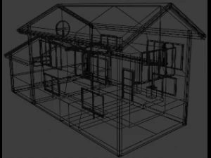 casa americana Modelo 3D