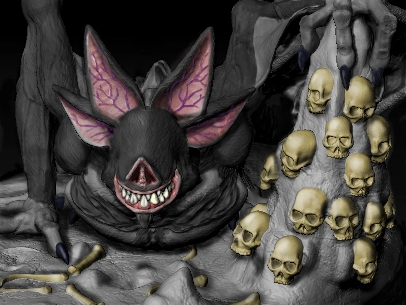 camazotz 3D Print Model .c4d .max .obj .3ds .fbx .stl .blend 