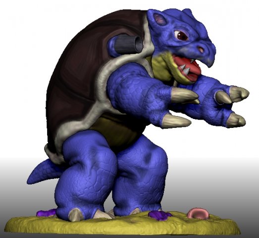 blastoise 3D Baskı Modeli .c4d .max .obj .3ds .fbx .stl .blend 