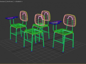 student chair 3D Модель