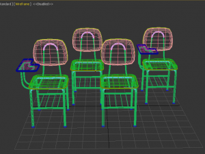 student chair 3D Модель