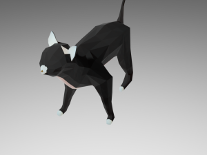 lowpoly cat 3D Model