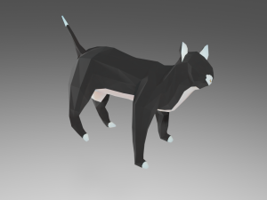 lowpoly cat 3D Model