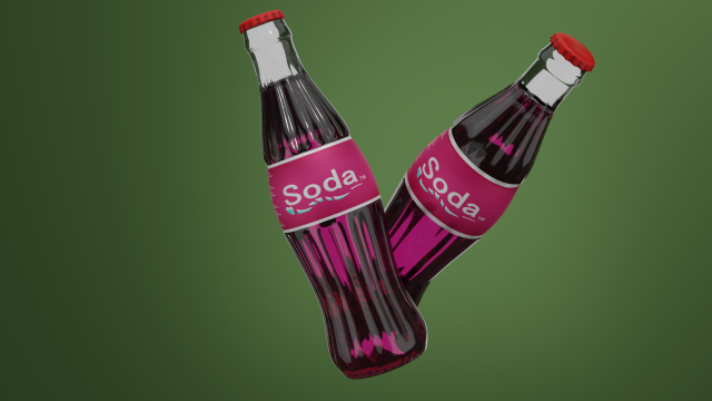 Bottle of Soda 3D मॉडल .c4d .max .obj .3ds .fbx .stl .blend