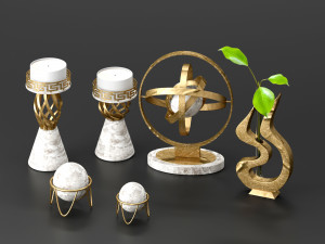 modern decor set 3D-Modell