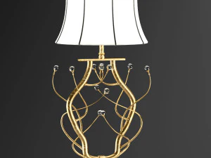 golden table lamps 3D Model