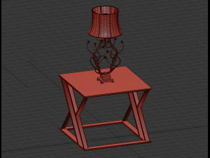 golden table lamps 3D Model