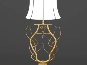 golden table lamps 3D Model