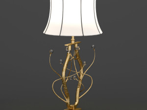 golden table lamps 3Dモデル