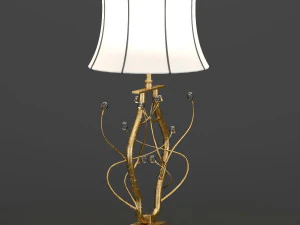 golden table lamps 3D Model