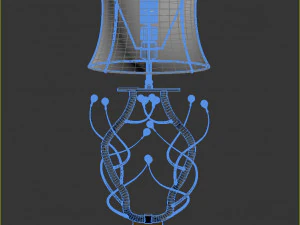 golden table lamps 3D Model