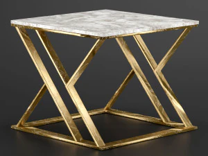 golden table lamps 3D Model