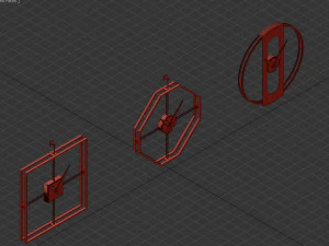 掛け時計 3Dモデル