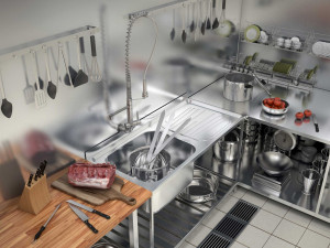 Industrial kitchen 3D Model