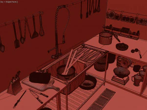 Industrial kitchen 3D Model