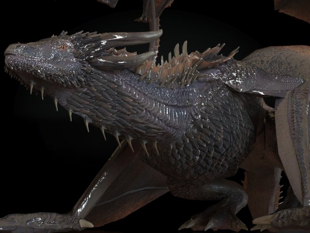 Dragon fantasy character Low-poly 3D मॉडल .c4d .max .obj .3ds .fbx .stl .blend 