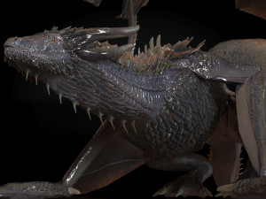 Dragon fantasy character Low-poly 3D मॉडल