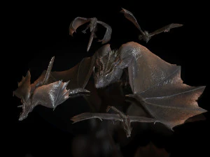 Dragon fantasy character Low-poly 3D Model
