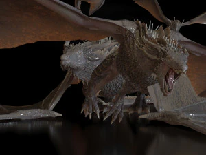 Dragon fantasy character Low-poly 3D Model