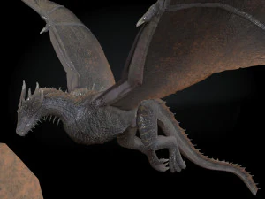 Dragon fantasy character Low-poly 3D Model