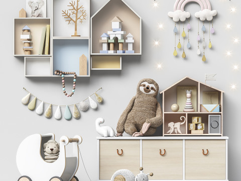 Child Toys and furniture set 3D Model