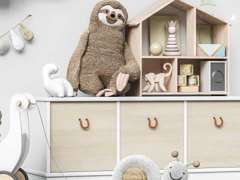 Child Toys and furniture set 3D Model
