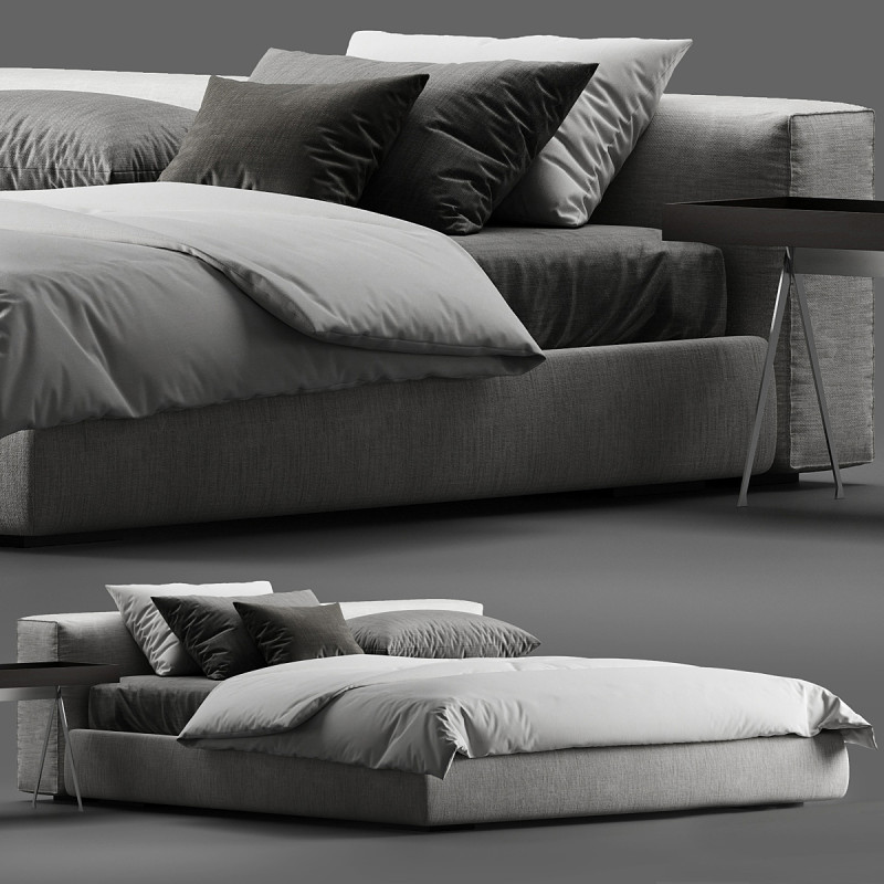 Modern bed 01 3Dモデル .c4d .max .obj .3ds .fbx .stl .blend 