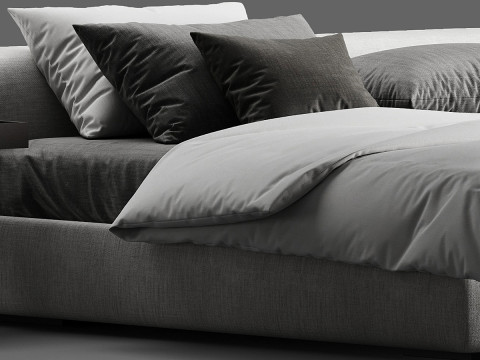 Modern bed 01 3Dモデル