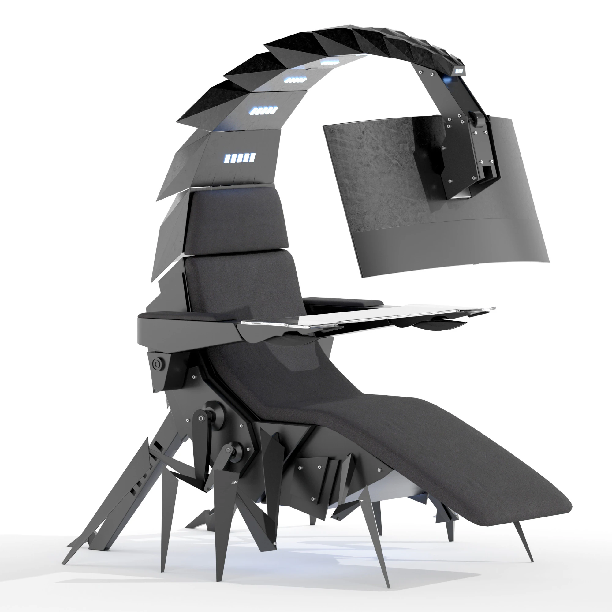 Gaming seat Low-poly 3D Model .c4d .max .obj .3ds .fbx .stl .blend