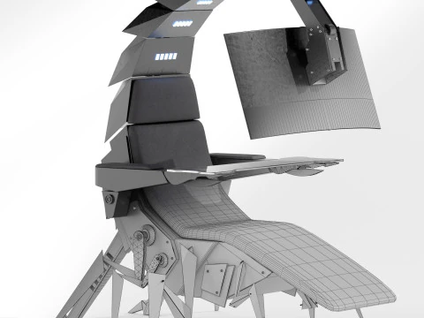 Gaming seat Low-poly 3D Model