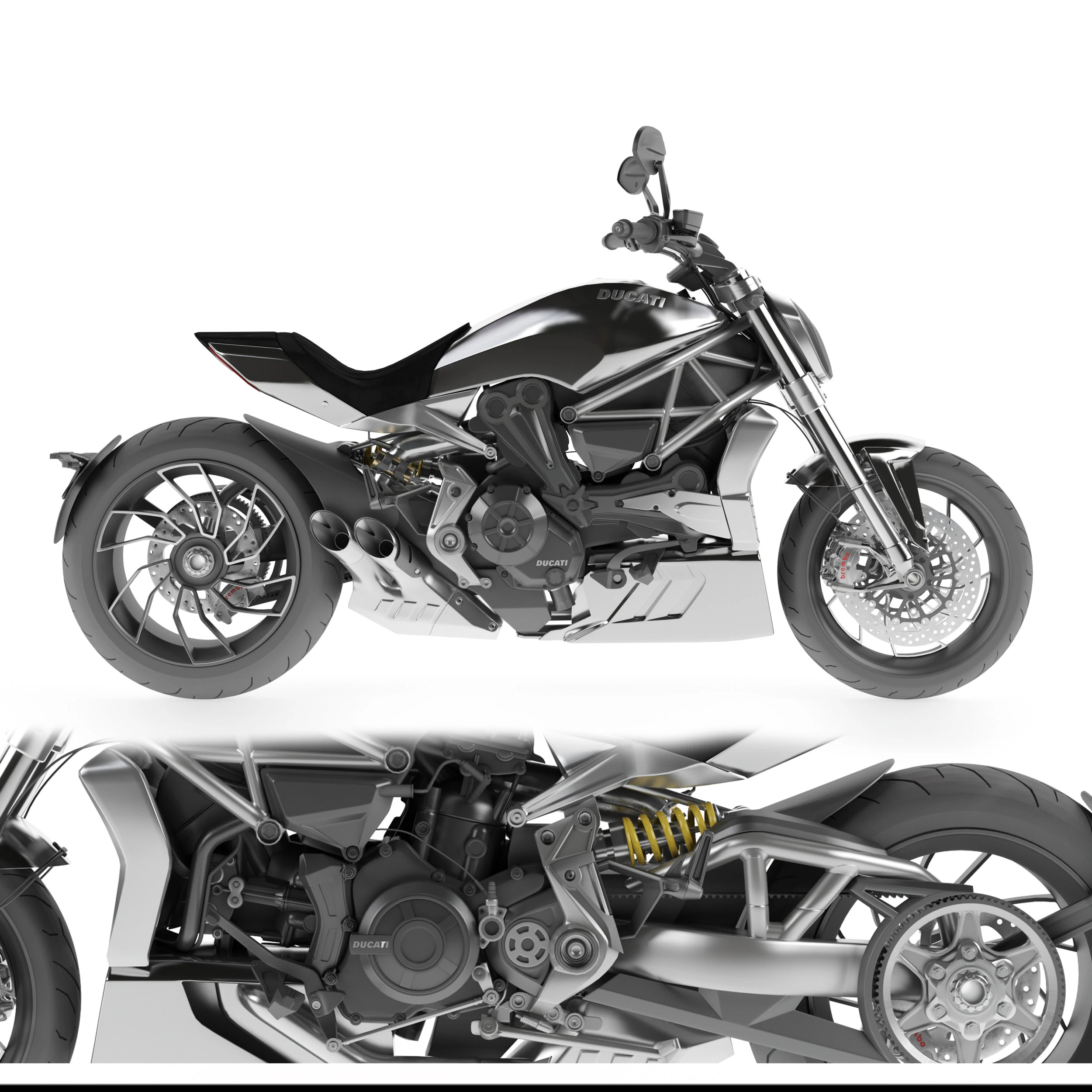 MOTORCYCLE ducati2023 3D Model .c4d .max .obj .3ds .fbx .stl .blend 